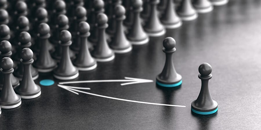 peças de xadrez representando o turnover nas empresas